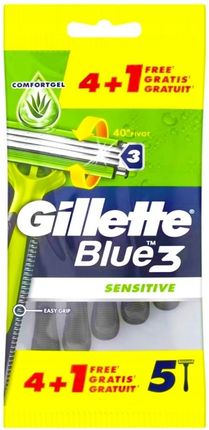 Gillette Blue3 Sensitive jednorazowe maszynki do golenia 5szt