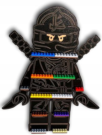 Lego Półka Ninjago Na Ludziki 40Cm Czarna Klocki Kolor