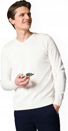 Sweter Męski Biały Harrison Lancerto XL