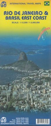 Rio de Janerio i Wschodnie Wybrzeże Brazylii mapa 1:12 500 / 1:3 000 000 ITMB