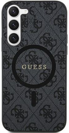 Guess Etui 4G Collection Leather Metal Logo Magsafe Do Samsung Galaxy S24 Czarne
