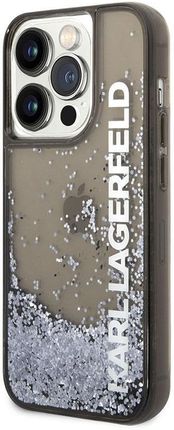 Karl Lagerfeld Liquid Glitter Translucent Elongated Logo Case Etui Iphone 14 Pro