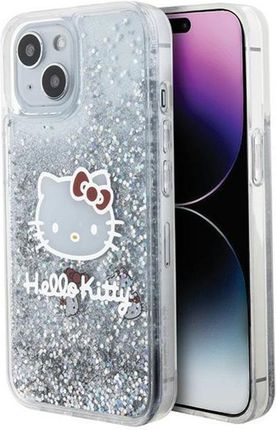 Hello Kitty Liquid Glitter Charms Head Etui Iphone 15