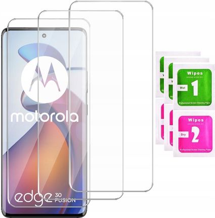 3X Szkło Hartowane Do Motorola Edge 30 Fusion Szybka Szkiełko 2 5D 9H