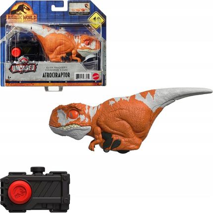 Mattel Jurassic World Uncaged Click Tracker Jeżdżący Dinozaur Atrociraptor GYN42