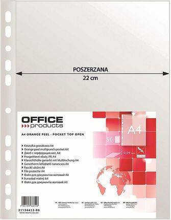 Office Products Koszulki A4/90µm Poszerzane Groszk