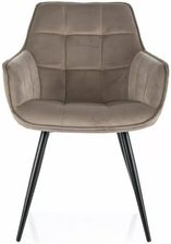 Zdjęcie Signal Krzesło Lilia Velvet Czarny Stelaż C. Beż 40 - Płoty