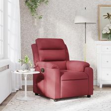vidaXL Fotel Rozkładany Winna Czerwień Obity Tkaniną 373465