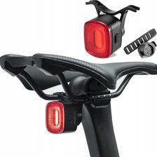 Rockbros Q2S Led Z Systemem Stop Ipx6 Czarna Inteligentna Lampka Rowerowa Tylna