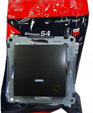 Zdjęcie Kontakt Simon Przycisk "Dzwonek" z Podświetleniem Led 10 Ax Simon 54 Premium (DD1L.01/48) - Trzebinia