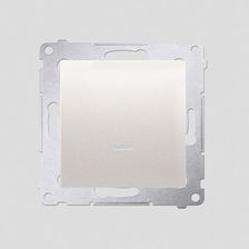 Kontakt Simon Przycisk Pojedynczy Zwierny z Podświetleniem Led Bez Piktogramu 10 Ax Simon 54 Premium (DP1L.01/41)