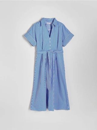 Reserved - Koszulowa sukienka midi - wielobarwny