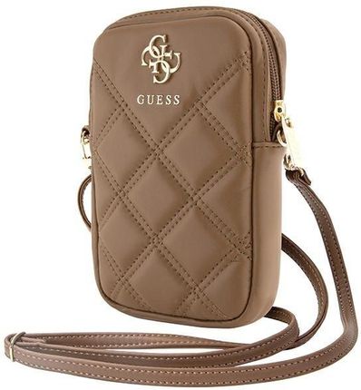 Guess Torebka GUWBZPSQSSGW brązowy/brown Zip Quilted 4G