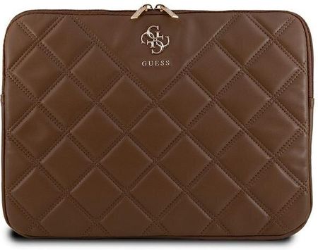 Guess Sleeve GUCS14ZPSQSSGW 14" brązowy/brown Quilted 4G