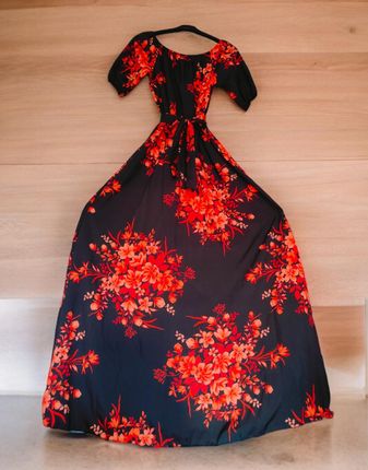 Sukienka Hiszpanka maxi kwiaty rozmiar uniwersalny