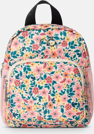 Tekstylny plecak Nobo w kwiaty różowy