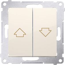 Zdjęcie Kontakt-Simon Przycisk Żaluzjowy z Blokadą Elektryczną Simon 54 Premium Kremowy (DZP1.01/41) - Myślenice