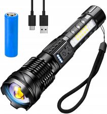 Latarka Nobitech FL02 biała czerwona niebieska LED ZOOM