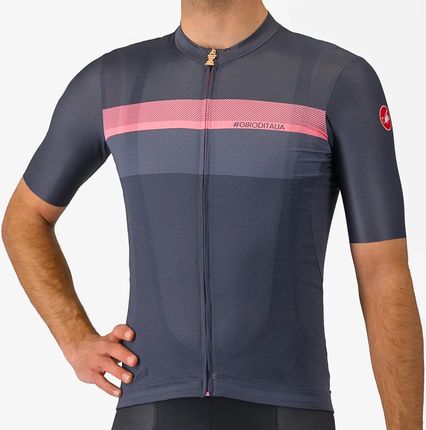 Castelli Koszulka Kolarska Z Krótkim Rękawem Giro Veloce Niebieski/Różowy