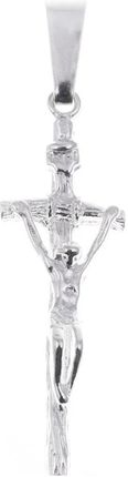 Krzyżyk Srebrny Papieski Z Wizerunkiem Jezusa Mo021