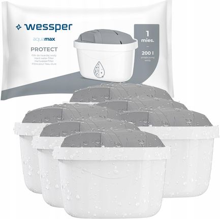 Dzbanek filtrujący Wessper Filtr Aquamax Protect Do Brita Dafi Zamiennik 6X WES003PROTECT6