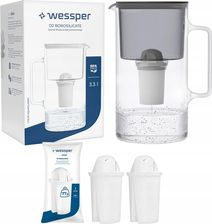 Dzbanek filtrujący Wessper D2 Borosilicate 3,3l 3X Filtr Aquaclassic WES202BK+2XFL02