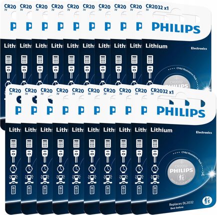 Philips 20 X Cr2032 Cr2032A Dl2032 3V  Litowa