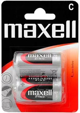 Maxell Lr14 1.5V 2Szt Baterie R14 C Zinc Carbon Cynkowo-Węglowe