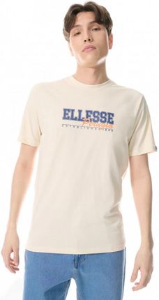 Męski t-shirt z nadrukiem Ellesse Zagda T-Shirt - kremowy