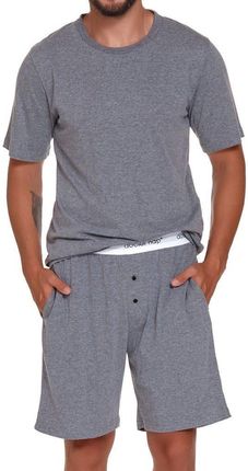 Bawełniana piżama męska Dn-nightwear PMB.4332 szara (2XL)