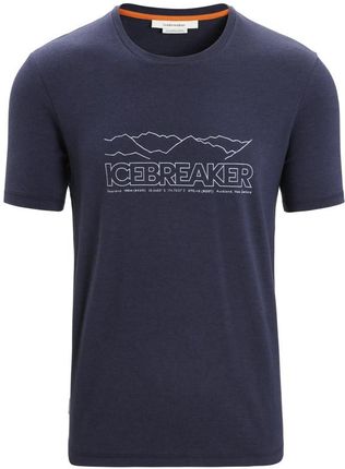 Koszulka męska Icebreaker Central Classic SS Tee Icebreaker Story Rozmiar: L / Kolor: niebieski