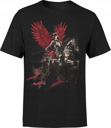 Koszulka męska patriotyczna Polska Husaria wojownik rycerz 2 T-shirt męski