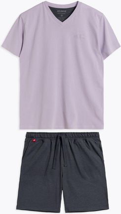 Bawełniana piżama męska Atlantic NMP 363/1 fioletowa (M)