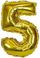 Zdjęcie Balon Foliowy Xxl 5 Złoty 61Cm - Pabianice