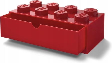 Lego Szufladka Na Biurko Klocek Brick 8 Wypustek Czerwona