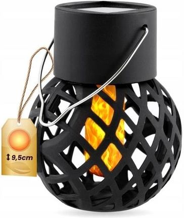 Lampion Solarny Led Wiszący Lampa Efekt Płomień Ogień Latarenka Ogrodowa
