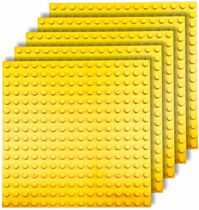 PŁYTKI KONSTRUKCYJNE do klocków LEGO Duplo 16x16 kreatywny ZESTAW 5 sztuk żółty
