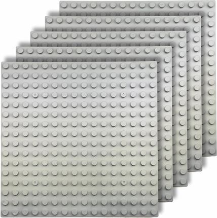 PŁYTKI KONSTRUKCYJNE do klocków LEGO Duplo 16x16 kreatywny ZESTAW 5 sztuk jasny szary