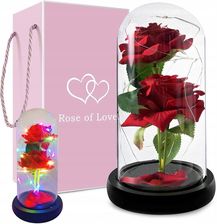 Zdjęcie Wieczna Róża W Szkle Świecąca Led Rgb Prezent Na Okazję Dla Kobiet Czerwona - Świdnica
