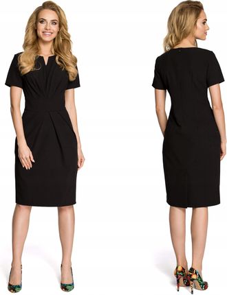 sukienka z drapowaniem czarny XL