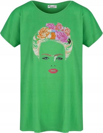 Damski T-shirt koszulka krótki rękaw z nadrukiem Frida XXL