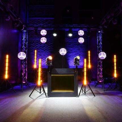 Stół stanowisko DJ podświetlana tablica LED RGB pilot długopisy pokrowiec - DNA DJ BOOTH - zdjęcie 3