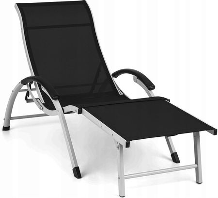 Leżak Ogrodowy Fotel Plażowy Regulowany Składany Krzesło Leżanka Siatka