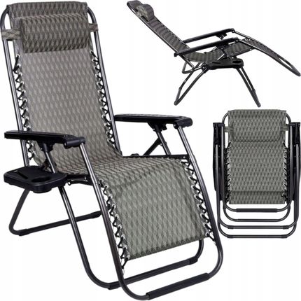 Leżak Plażowy Ogrodowy Turystyczny Składany Fotel Krzesło Na Taras Balkon