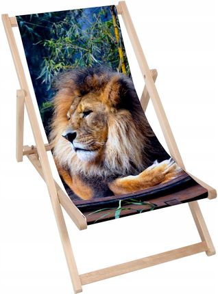 Leżak Składany Ogrodowy Calm Lion Relaks Na Ogród Taras