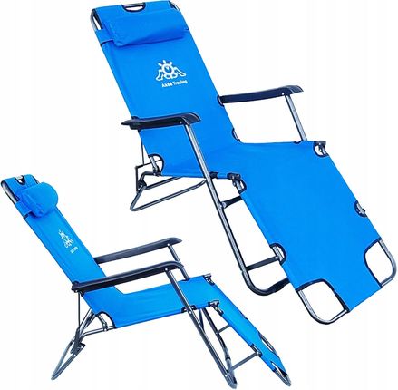Kontrast Leżak Ogrodowy Rozkładany Krzesło Leżaki Meble Ogrodowe Składany Fotel Blue