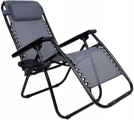 Krzesło Zero Gravity Składane Ogrodowe Fotel Leżanka Leżak Plażowy Ogrodowy
