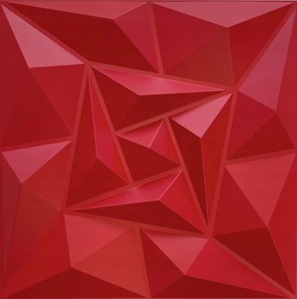 Eurodeco Panel Ścienny Czerwony Pcv 3D 50x50