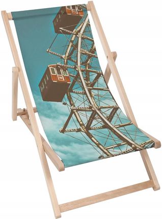Leżak Do Ogrodu Plażowy Na Taras Balkon Nadruk