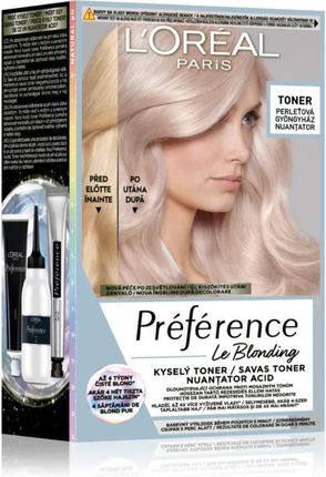L'Oréal Paris Préférence Le Blonding Toner Kwaśny Neutralizujący Miedziane Odcienie 60ml Odcień Platinum Pearl